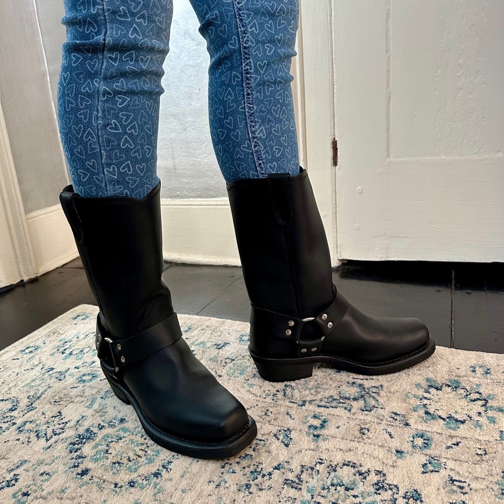 Dingo Molly Harness Boots Black Leather, Women’s 8.5 - Picture 7 of 9